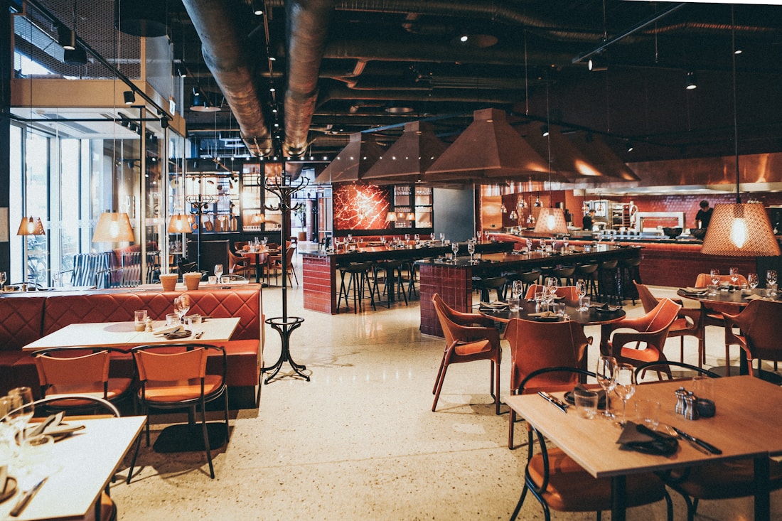 Intimate restaurant table in warm light